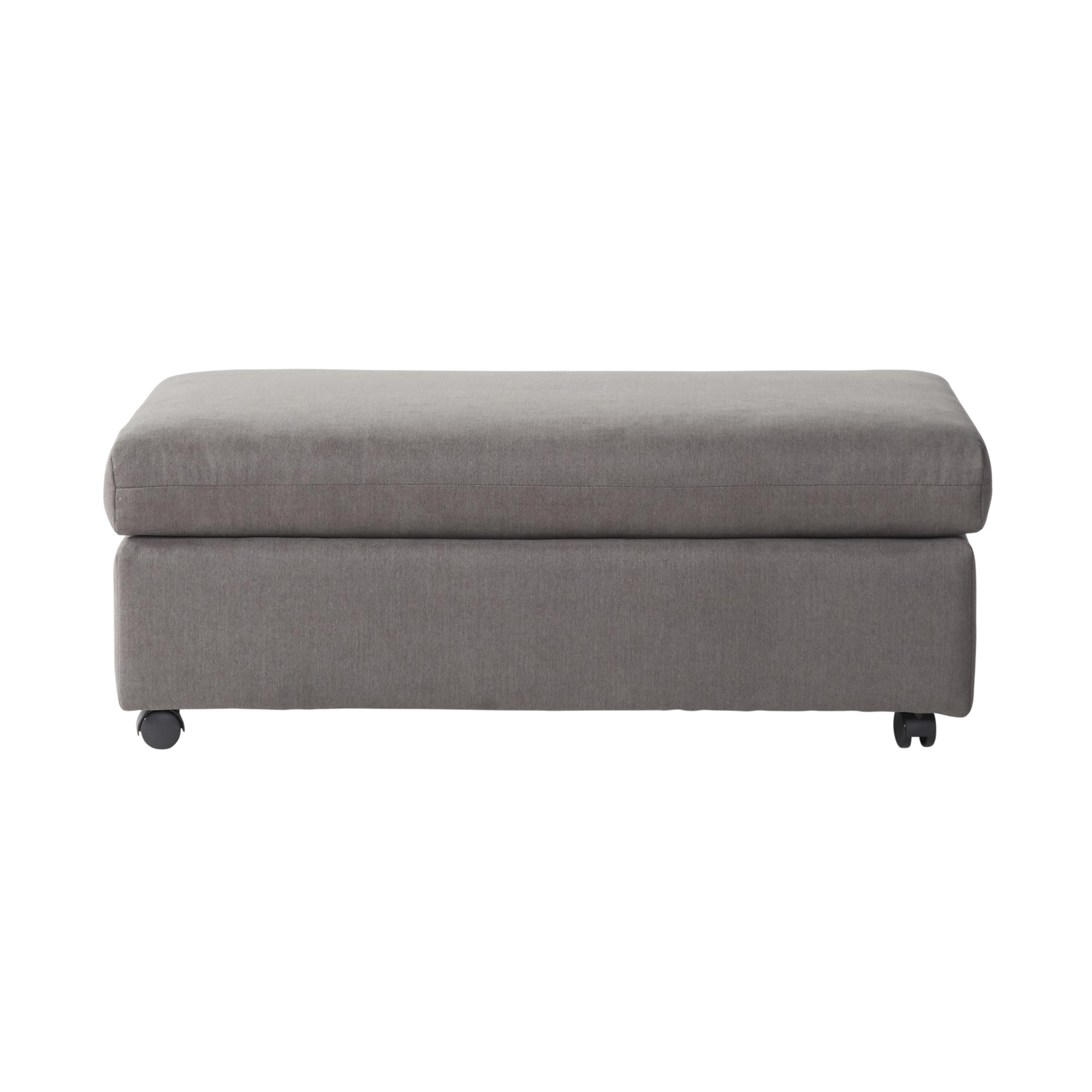 Roundhill Furniture Enda Oversized Living Room Pillow Back Cuddler Arm Chair with Ottoman, Carbon Gray