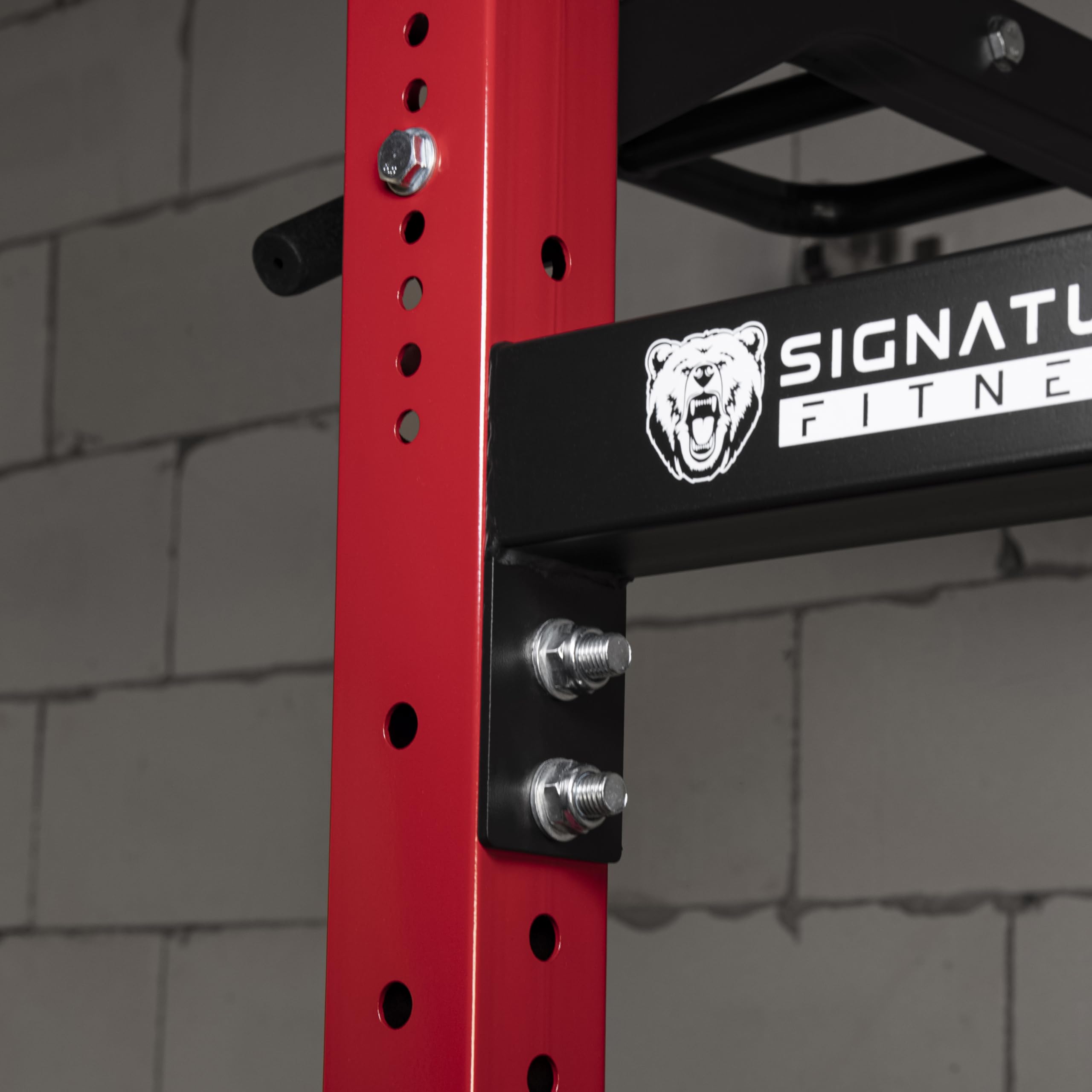 Signature Fitness Fitvids SF-SS1 1 – 000 Pound Capacity 3” x 3” Power Rack Squat Stand – Half Rack Convert Kit – Black
