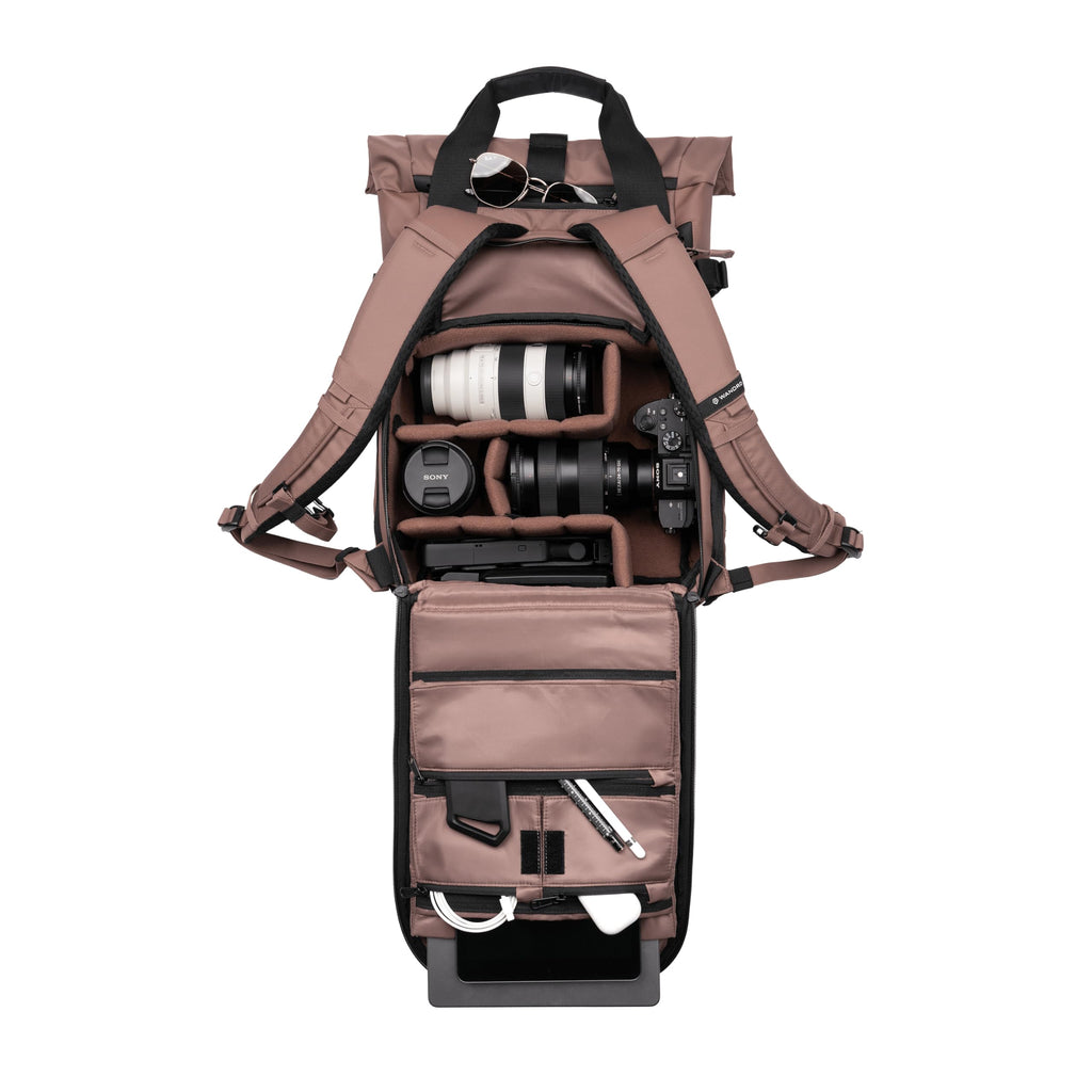 WANDRD PRVKE Rolltop 15L V4 Photography Bundle – Compact Travel Camera Backpack with Essential Camera Cube and Laptop Sleeve