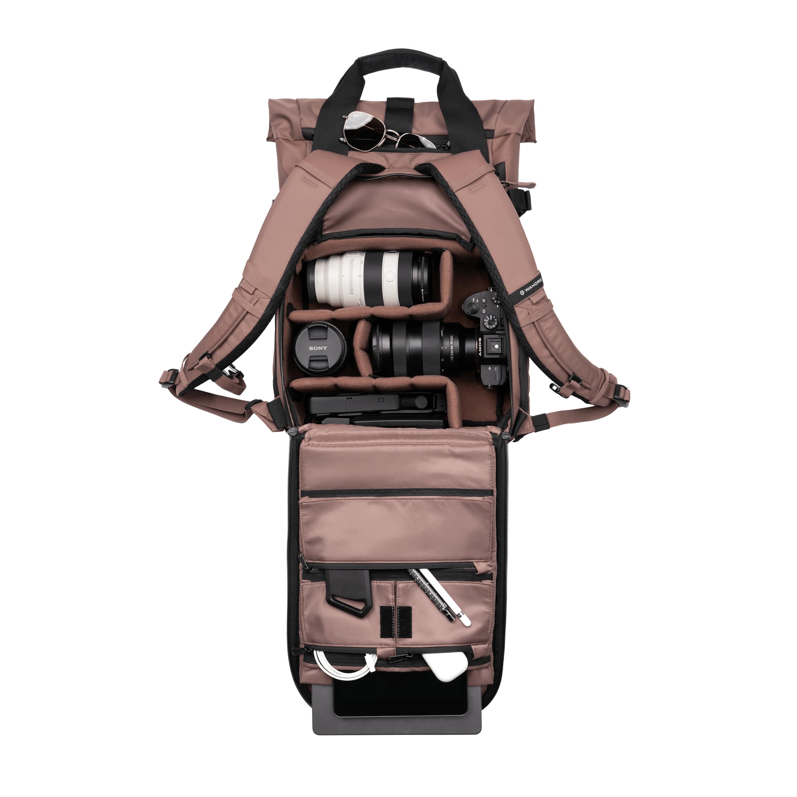 WANDRD PRVKE Rolltop 15L V4 Photography Bundle – Compact Travel Camera Backpack with Essential Camera Cube and Laptop Sleeve