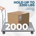 Express-KitchQuip Stainless Steel Platform Cart – 24" W x 48" L x 32" H | Heavy-Duty Flatbed Push Dolly with Handle | Utility Transport Cart for Commercial Kitchens, Warehouses, and Storage