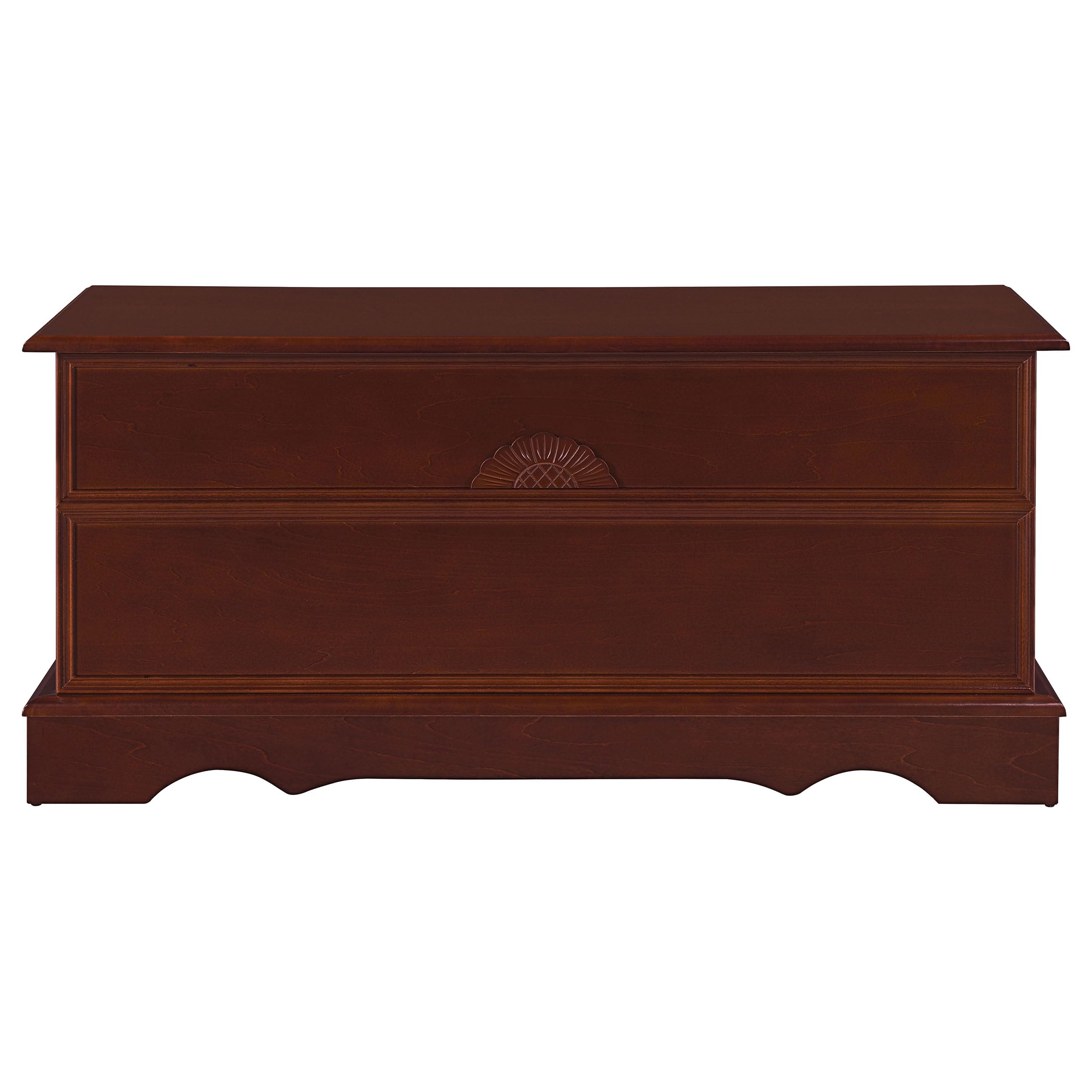 Coaster Home Furnishings - Paula - Wood - Cedar Chest with Storage Trunk, Rectangular Shape and Traditional Style - Bedroom - 40-Inch - Warm Brown - 4694