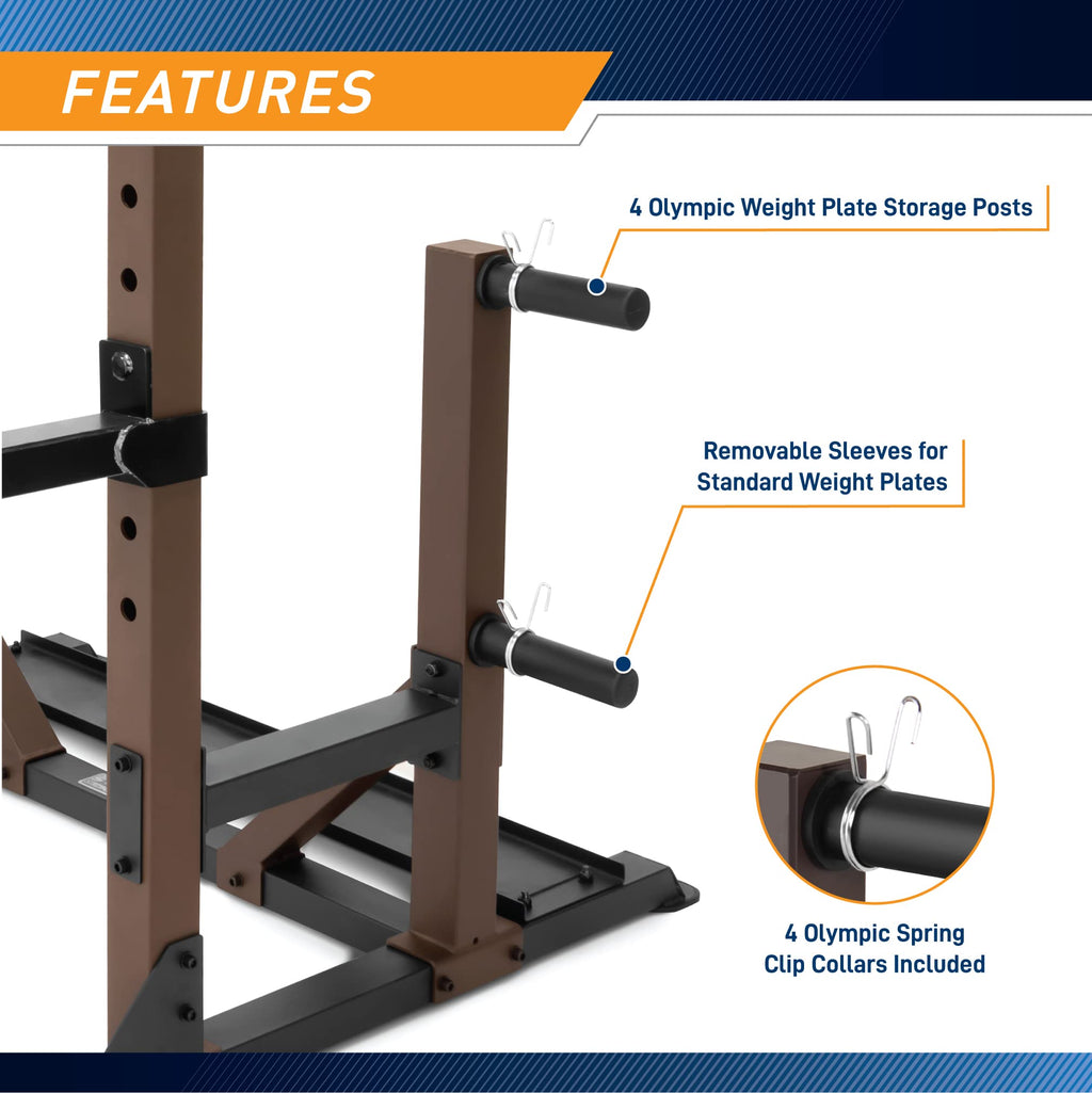 Steelbody Squat Rack Utility Trainer with Weight Storage Posts STB-98010
