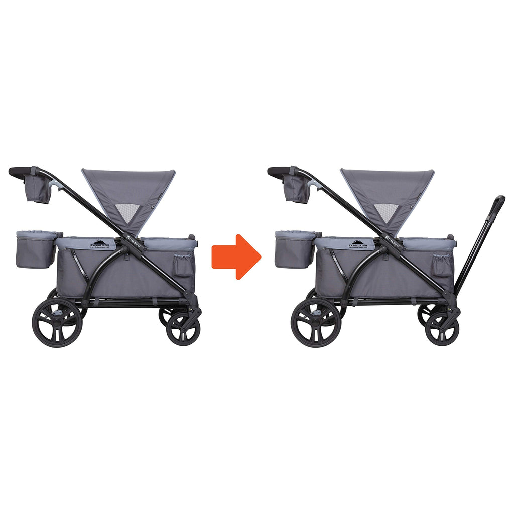 Baby Trend Expedition 2-in-1 Stroller Wagon Plus, Ultra Grey