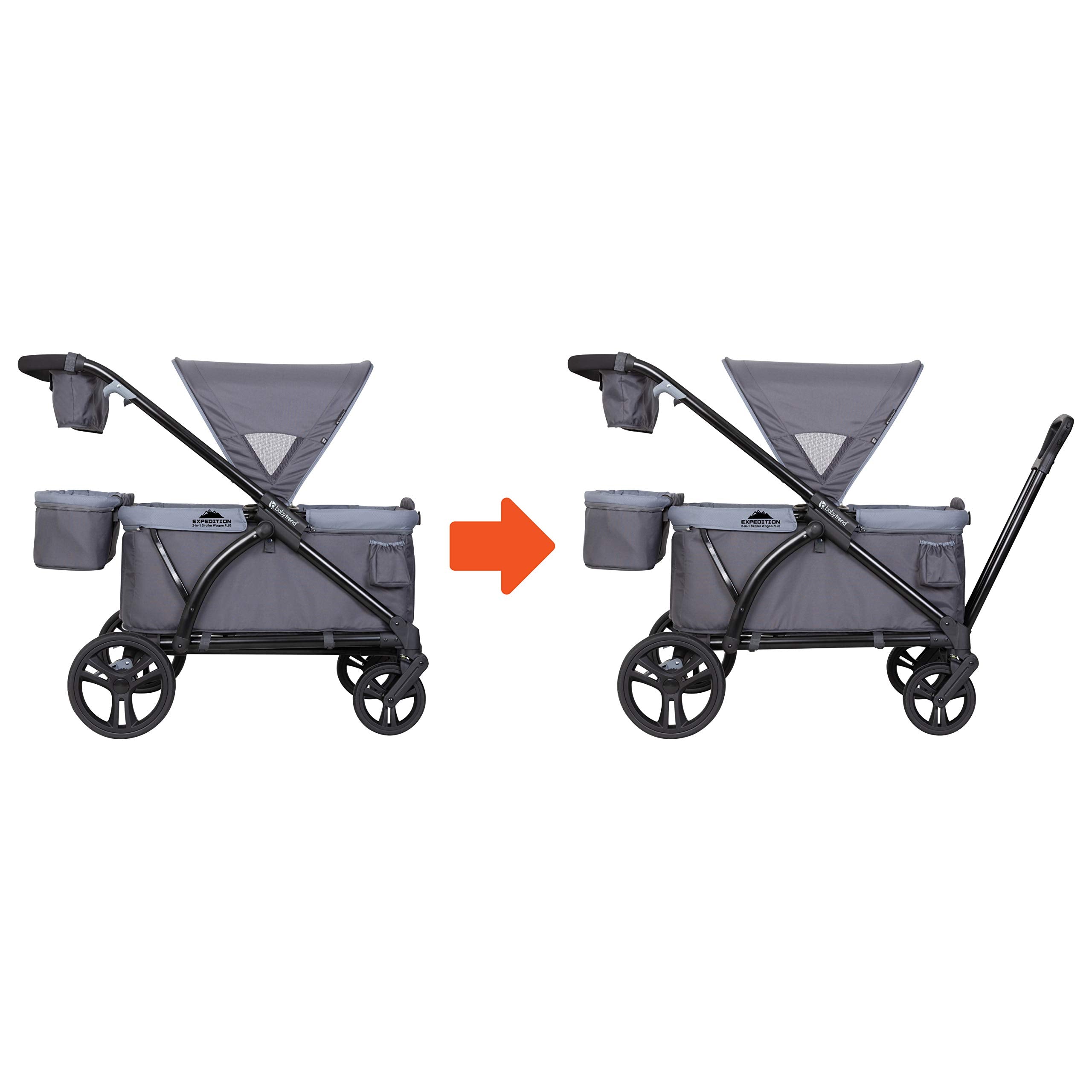 Baby Trend Expedition 2-in-1 Stroller Wagon Plus, Ultra Grey