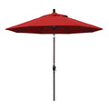California Umbrella 9' Rd Pacific Trail Series Aluminum Patio Umbrella, Crank Lift, Push Button Tilt, Bronze Finish