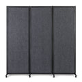 Strongbird Room Partition,Office Divider,Portable Commercial Screen Dividers,Privacy Partition Separator,Classroom School Dividers,6'4"W x 6'7"H,3 Panel,Grey
