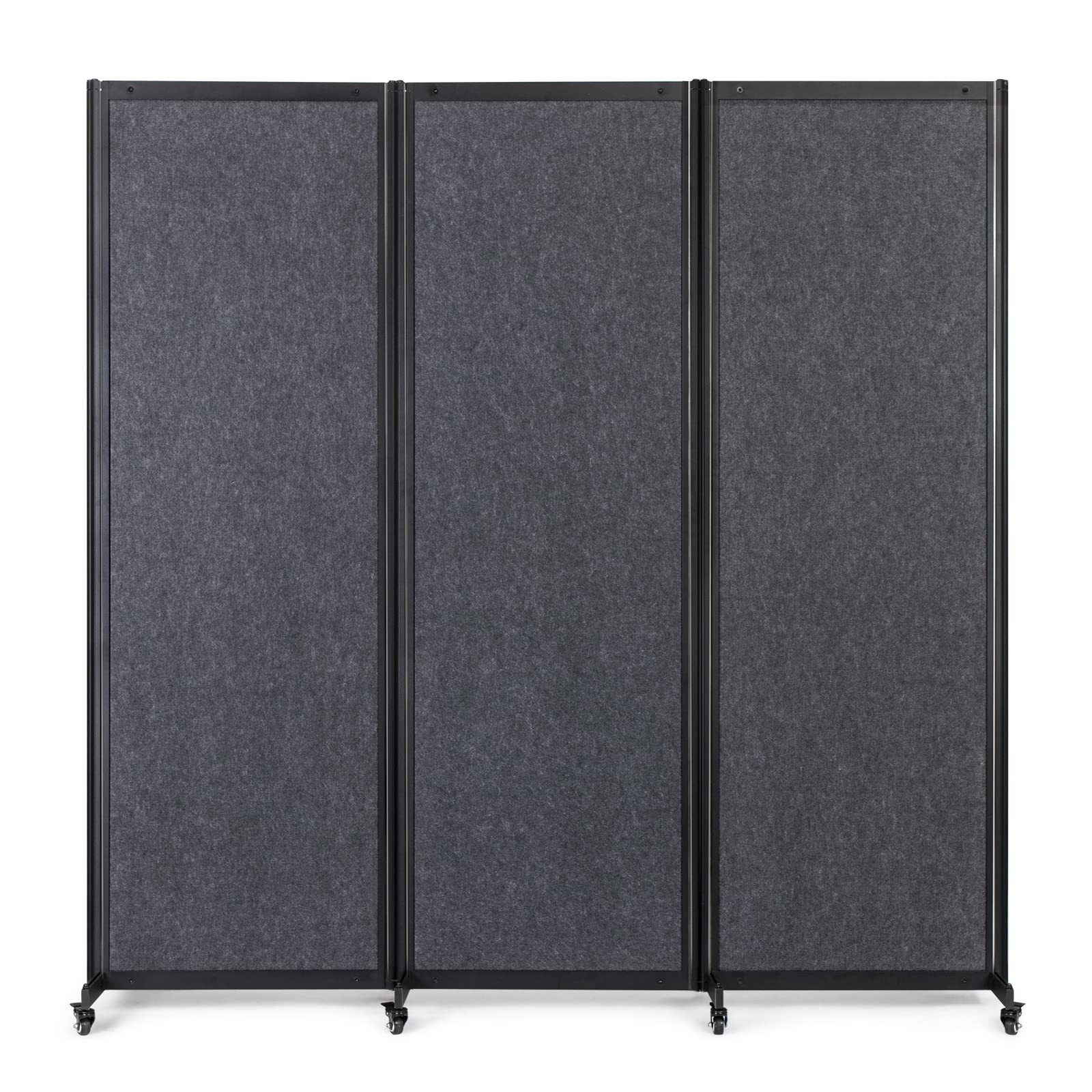 Strongbird Room Partition,Office Divider,Portable Commercial Screen Dividers,Privacy Partition Separator,Classroom School Dividers,6'4"W x 6'7"H,3 Panel,Grey