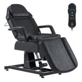 BarberPub Fully Electric Facial Bed with 3 Motor for Esthetician, Electric Tattoo Chair for Client, Facial Bed for Esthetician, Electric Adjustment 2751 (Black, Height (Flat): 24"–33")