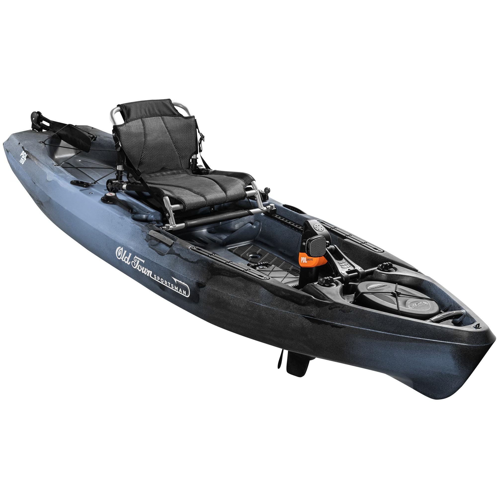 Old Town Sportsman PDL 106 Solo Sit-on-Top Fishing Pedal Kayak, 10 ft 6 in, Steel Camo