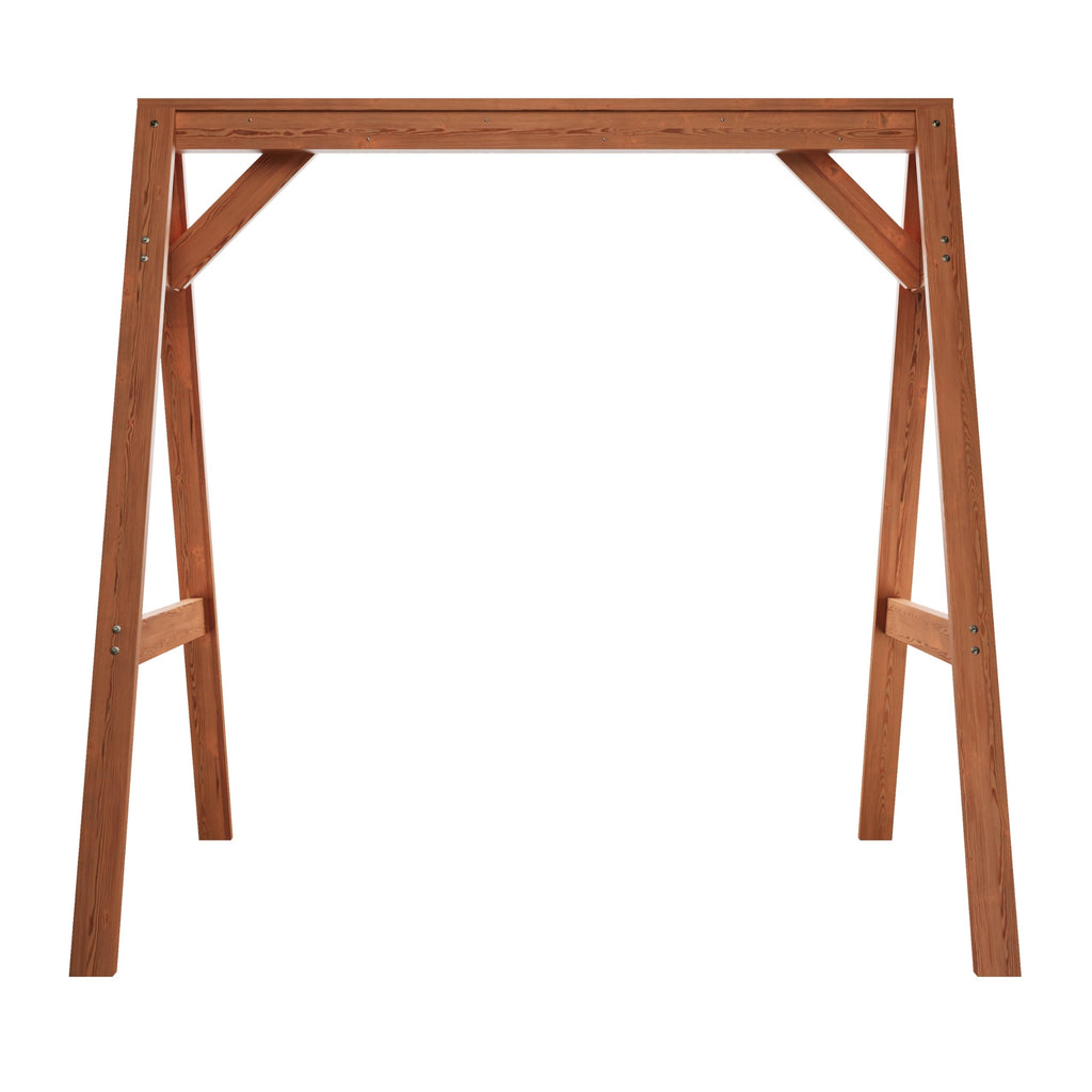 Amish Casual 4/5 Foot A-Frame Porch Swing Stand in Cedar Stain - Treated Wood Outdoor Stand for Swings, Made in The USA by Amish Craftsmen