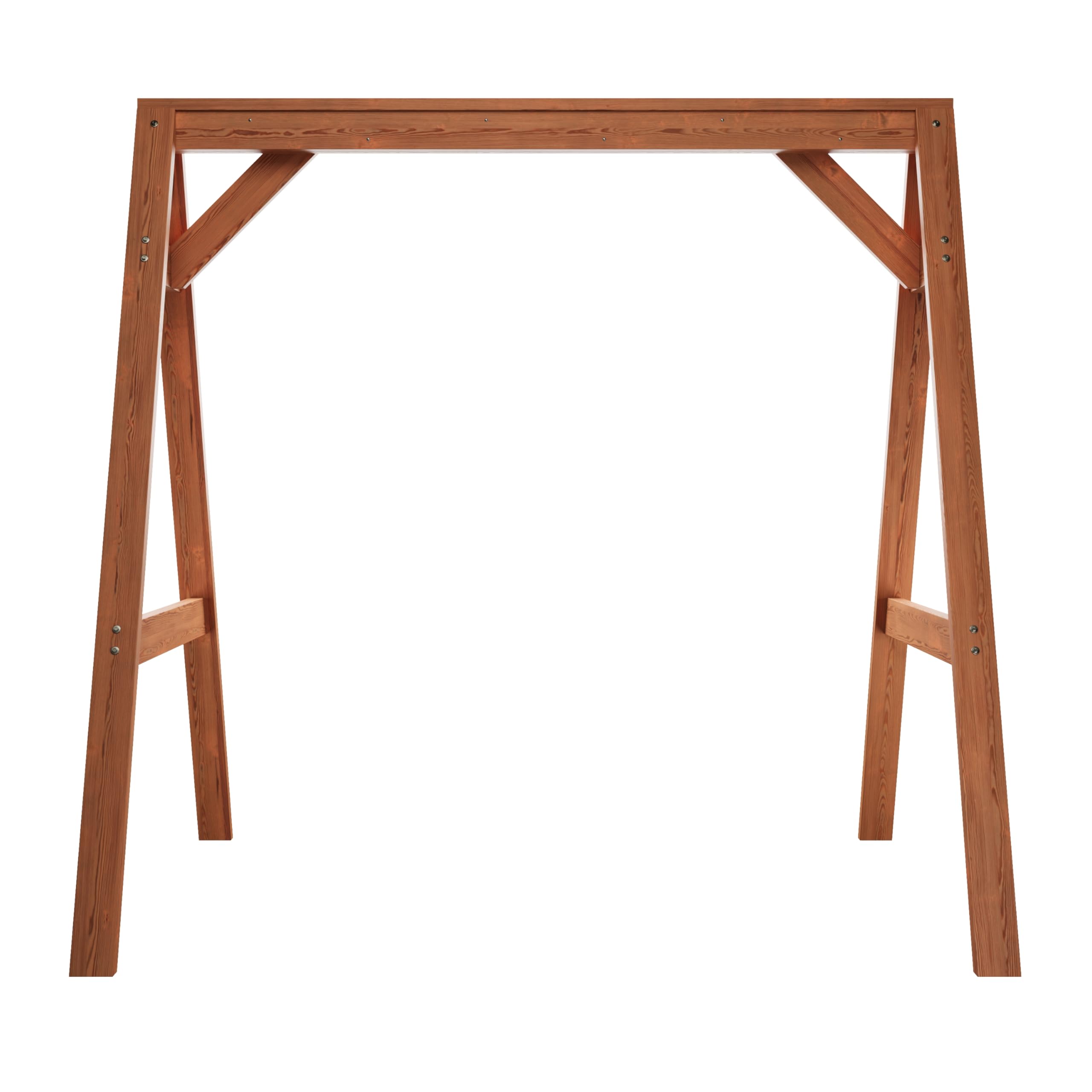 Amish Casual 4/5 Foot A-Frame Porch Swing Stand in Cedar Stain - Treated Wood Outdoor Stand for Swings, Made in The USA by Amish Craftsmen