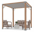 Bali 8 x 8’ Cedar Pergola - Easy to Assemble. Western Red Cedar, Sunshade Canopy, Sustainably Sourced, Made in Canada. Perfect for Patio, Deck or Backyard.