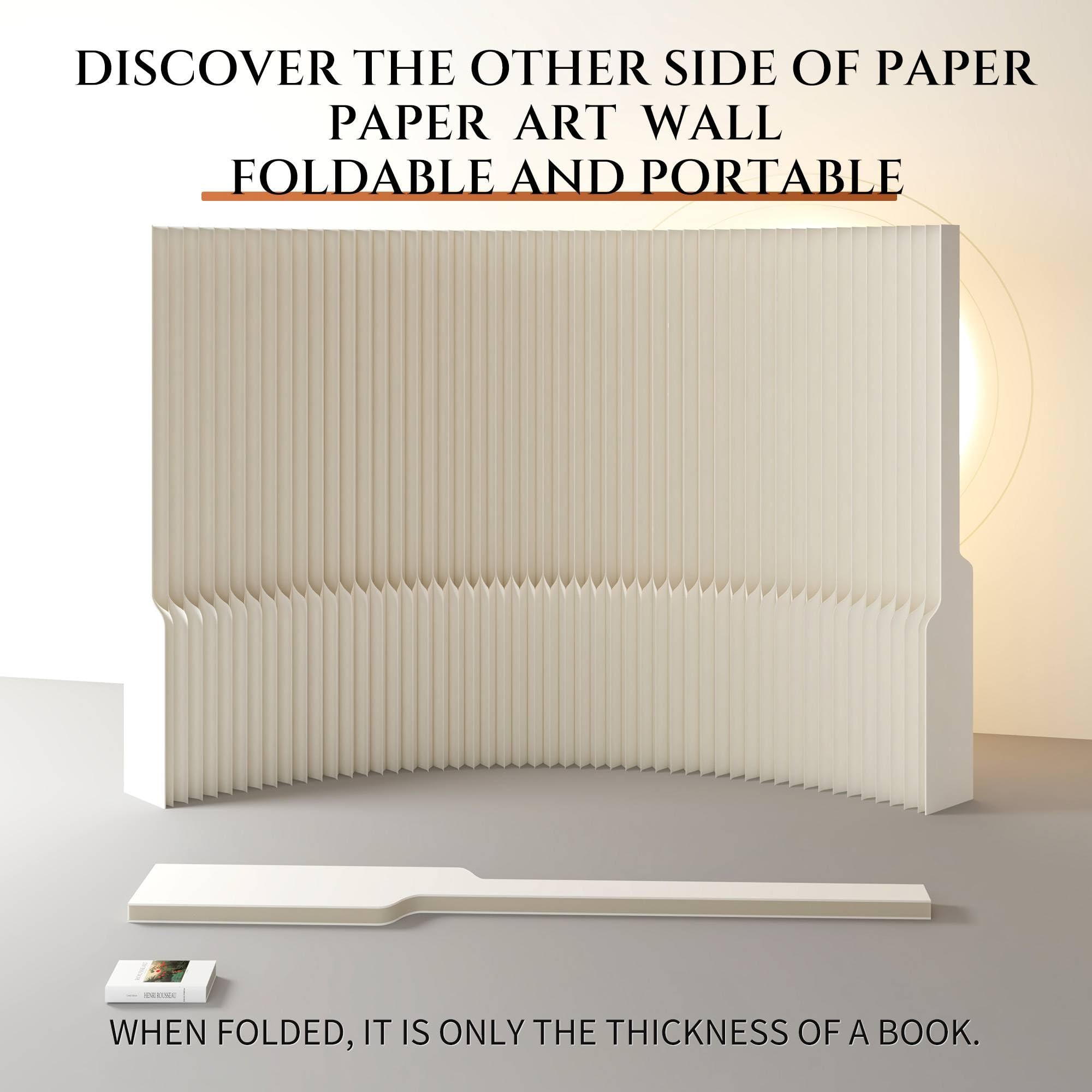 Foldable Room Divider Panel, Honeycomb Structure, Lightweight, Freestanding Privacy Screen for Office, Home, Studio, Temporary Wall Divider for Space Separation (118x10x71in)