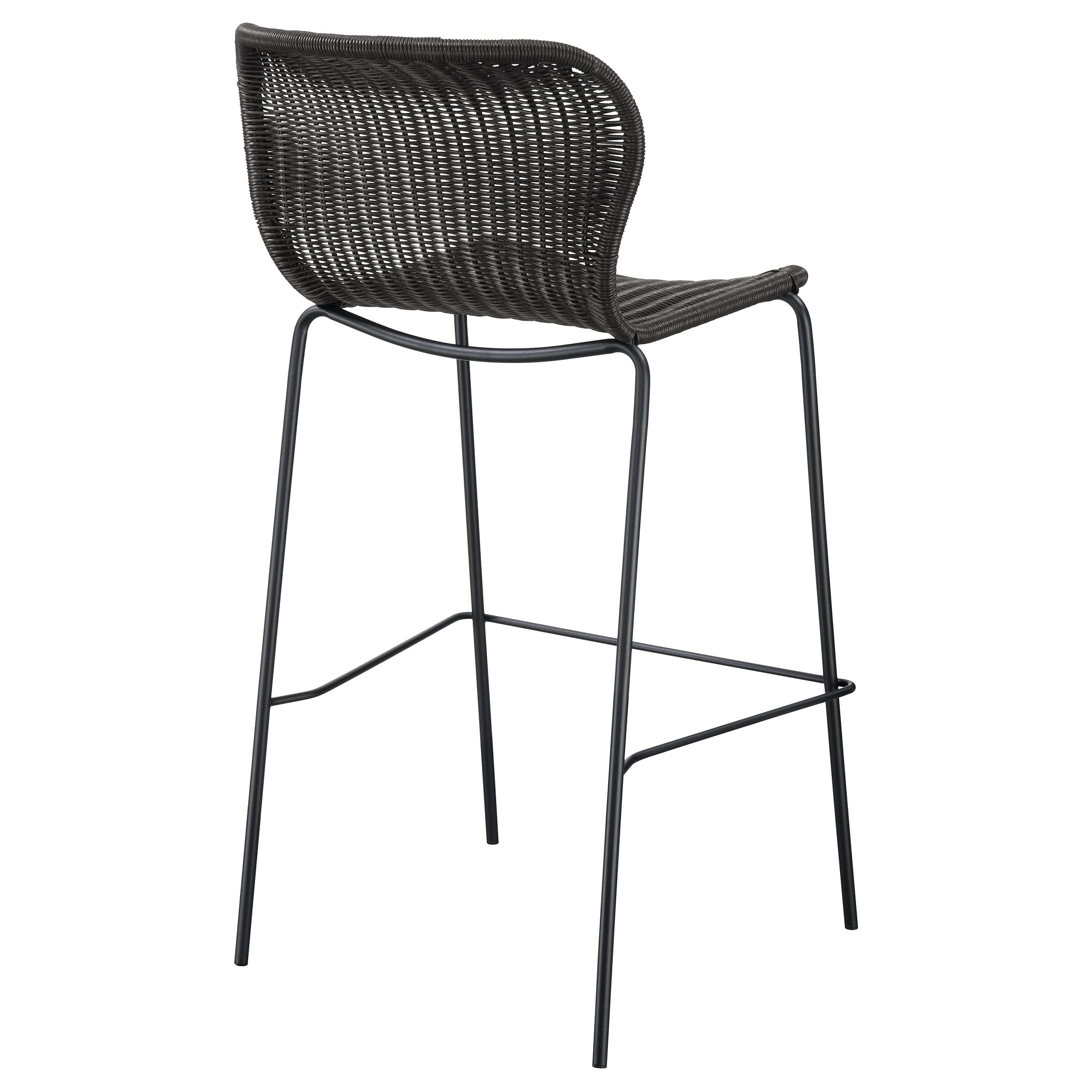 Coaster Home Furnishings Mckinley Faux Rattan Metal Bar Chair Brown (Set of 2)