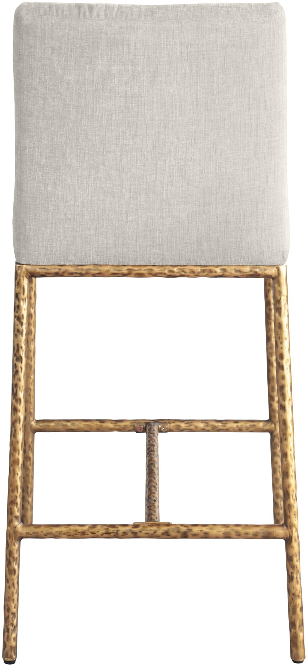 Meridian Furniture Reeves Cream Chenille Upholstered Counter Stool (Set of 2)