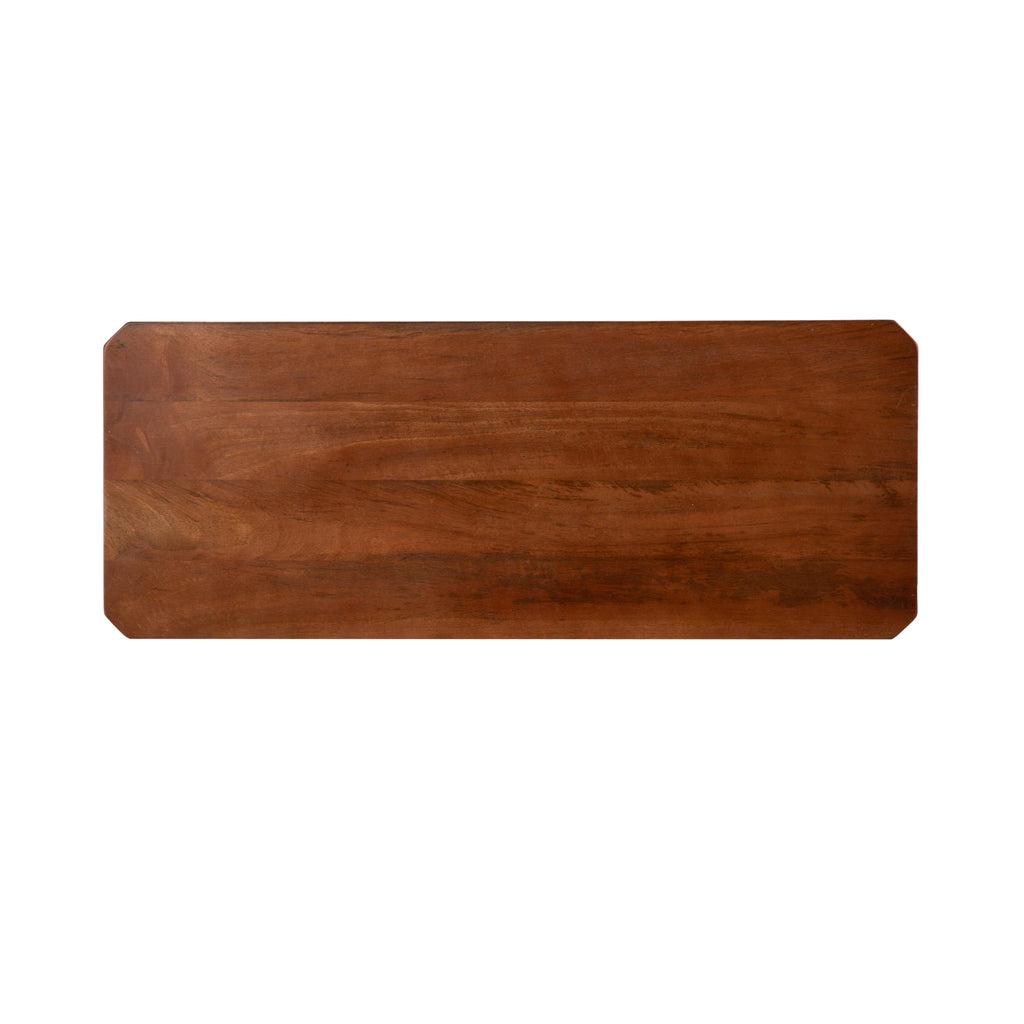 Kate and Laurel Talcott Modern Rectangle Wood Console Table; 36 x 14 x 33; Walnut Brown; Transitional Decorative Two-Tier Entryway Table for Use as a Behind Couch Table or a Bedroom Accent