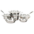 All-Clad Copper Core 5-Ply Stainless Steel Cookware Set 10 Piece Induction Oven Broiler Safe 600F Pots and Pans Silver