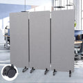 Room Divider Soundproof Privacy Panel with Wheels, 3 Panel Portable Office Wall Divider for Room Partition, Soundproof Partition Room Dividers Cubicle Wall Temporary Wall Space Separator for Office