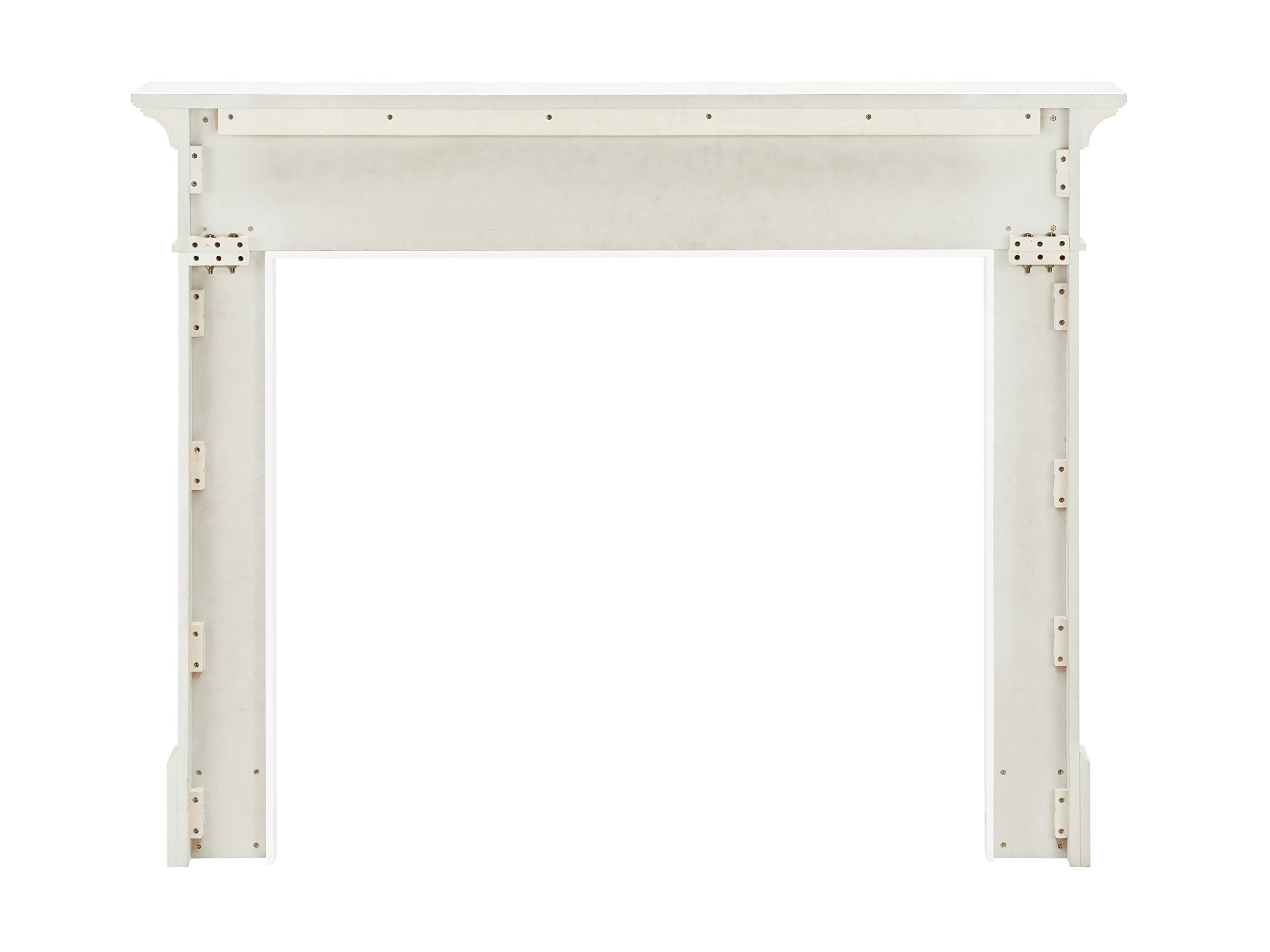 Pearl Mantels ARYB48515 Furniture for Your Fireplace, Premium Grade A MDF Mantel Surround, Crisp White Paint, Interior Opening 48" W x 42" H