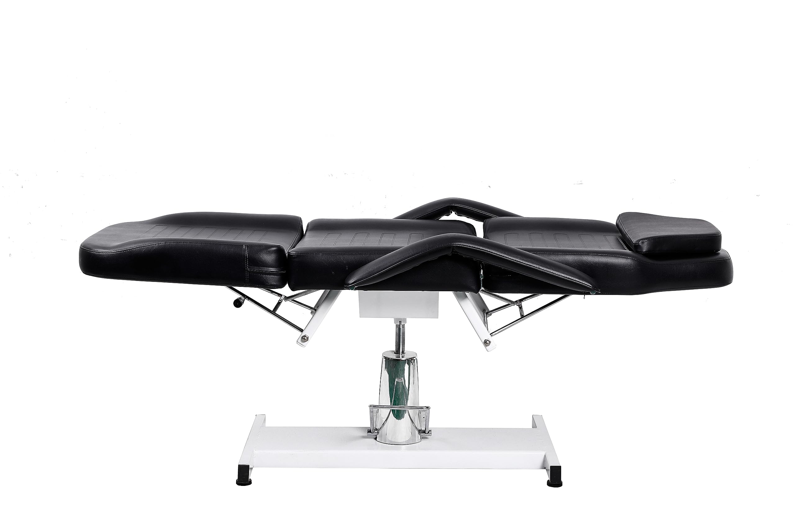 Eastmagic Hydraulic Facial Bed Beauty Bed Spa Facial Chair Reclining Lash Chair Tattoo Chair with Removable Handrest Black
