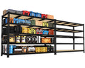 PrimeZone 60" W X 24" D X 72" H Heavy Duty Garage Storage Shelves - Adjustable Metal Shelving Unit, 5 Tier Industrial Shelves for Storage Standing Utility Rack for Warehouse, Basement, Black, 2 Pack