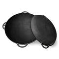 Dutch Oven Pot with Lid Syton (18 Quarts (17 L) - Camping Dutch Oven - Cast Iron Cookware Set - Uzbek Kazan Cast Iron – Premium Camping Cookware – 2 in 1 Lid as Frying Pan + Cauldron