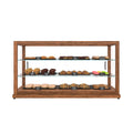 KoolMore 44 in. Horizontal Dark Wood Countertop Dry Bakery Display Case, Large Bread, Pastry and Dessert Display with Tempered Glass