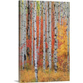 CANVAS ON DEMAND A Forest of Aspen and Maple Trees in the Wasatch Mountains, Utah Canvas Wall Art Print, Home Decor, Season, United States Artwork,40" x60in
