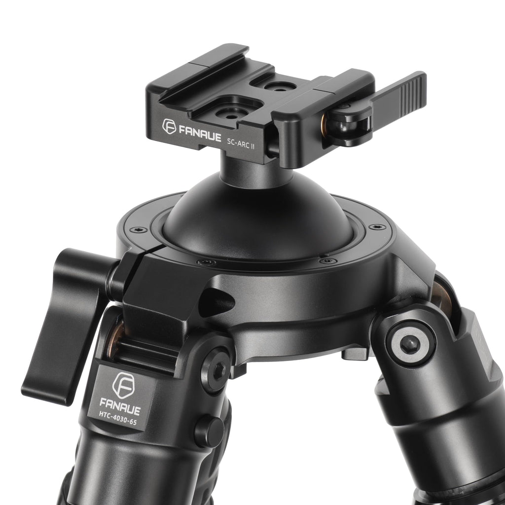 FANAUE Carbon Fiber Tripod for Shooting for Arca Swiss Quick Release Plate, Hands-Free Operation, Suitable for Hunting, Shooting and Outdoor Activities - HTC-4030-65