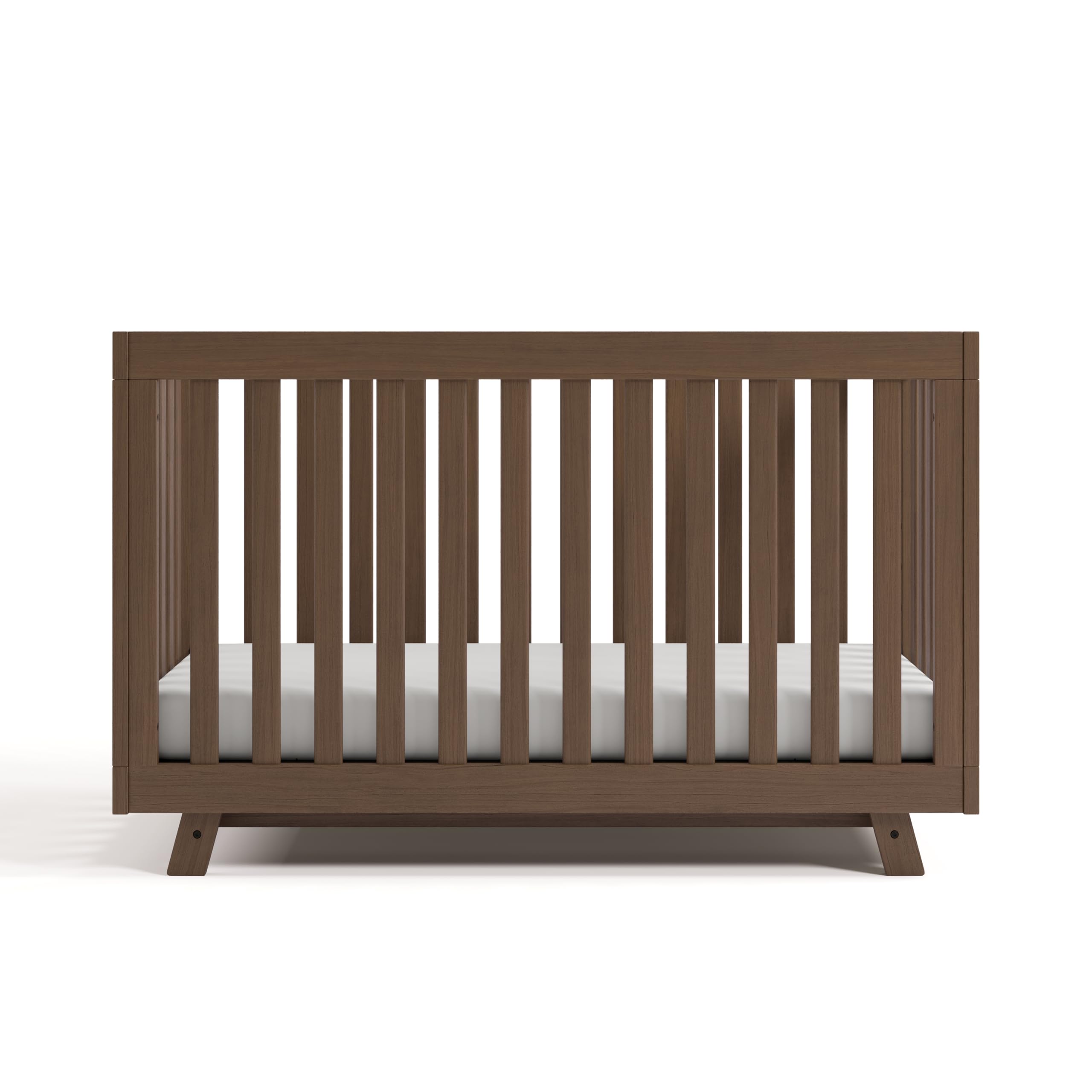 Storkcraft Beckett 3-in-1 Convertible Crib – GREENGUARD Gold Certified, Fits Standard Crib Mattress, Converts to Toddler Bed and Daybed, 4 Mattress Heights, Grow-with-Me Design (Hazelnut)