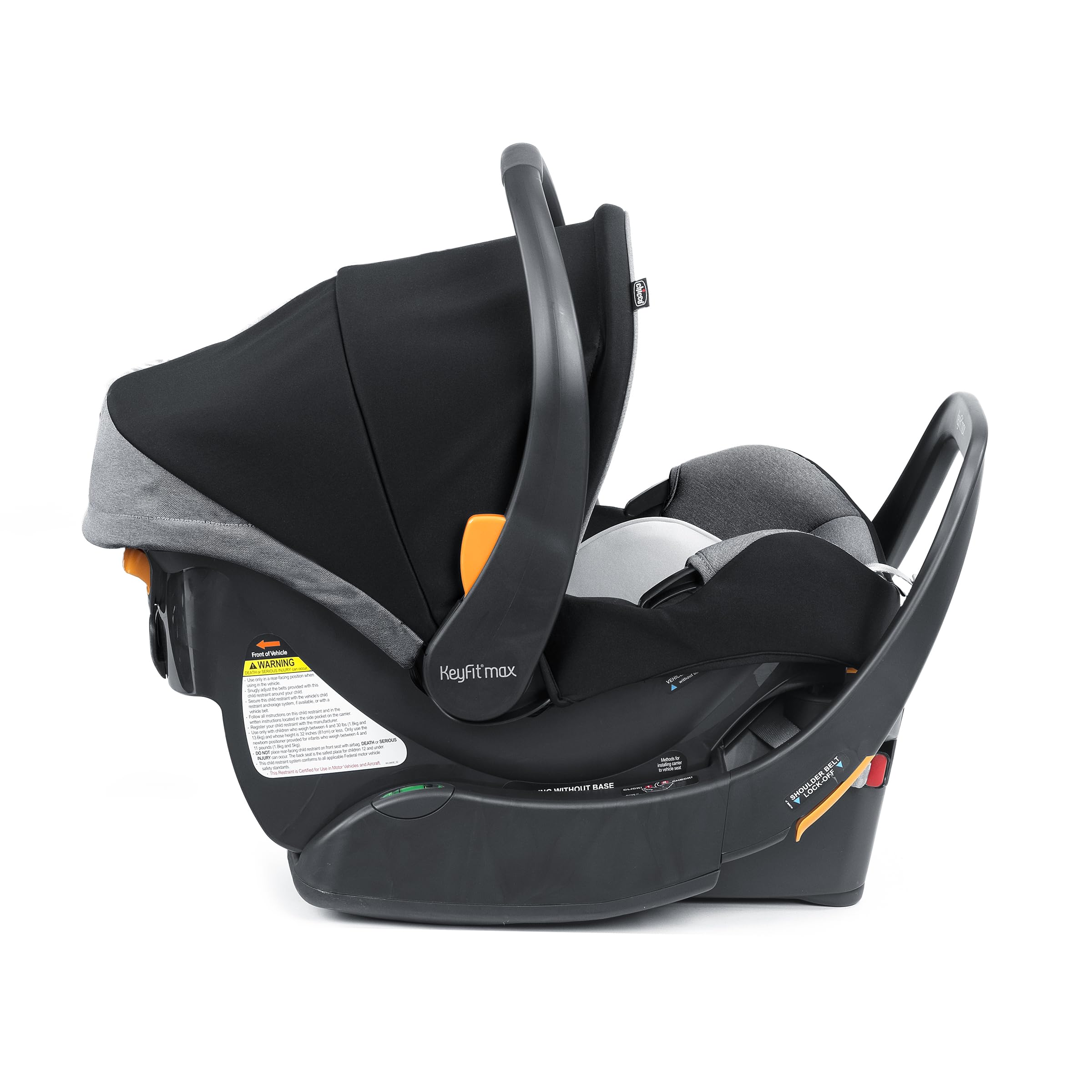 Chicco Corso LE ClearTex Modular Travel System, Corso LE Modular Stroller with KeyFit Max ClearTex Infant Car Seat and Base, Canyon/Grey