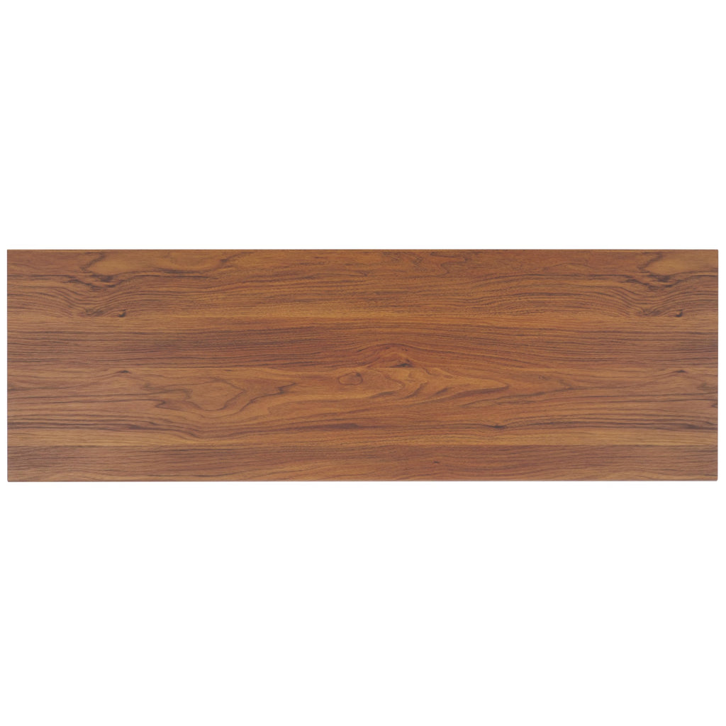 SAFAVIEH Aricia TV Stand for up to 55" Flatscreen – Walnut, 2 Sliding Doors with Interior Storage, 1 Open Shelf, Entertainment Media Console (MED9632A)