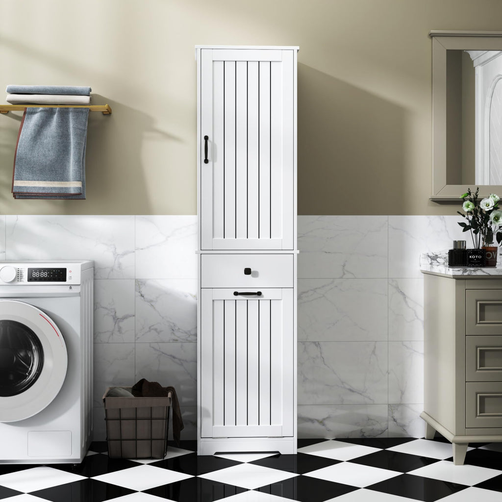 ELEMENT ACE Laundry Cabinet with Storage Shelves and Removable Hamper Baskets