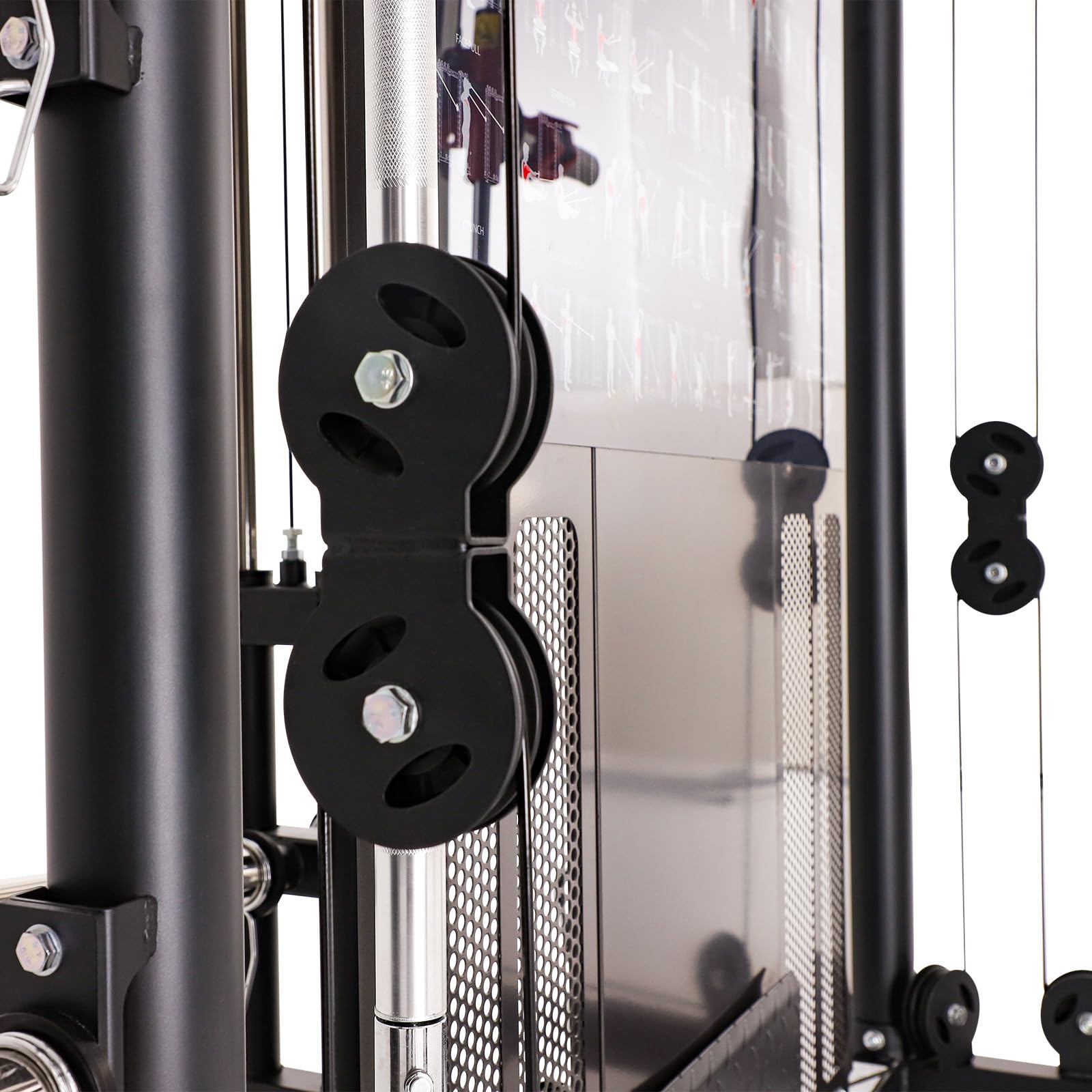 Altas Strength Home Gym Equipment Smith Machine with Pulley System Gym Squat Rack Pull Up Bar Upper Body Strength Training Leg Developer Light Commercial Fitness Equipment Included Accessories 3000Y