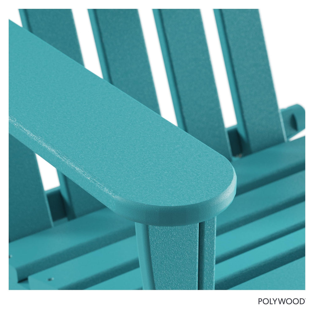 POLYWOOD AD5030AR Classic Folding Adirondack Chair, Height: 35.00" - Width: 29" - Depth: 35.00", Aruba