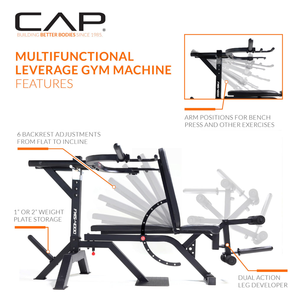 Cap Barbell Multifunctional Leverage Gym Machine for Full-Body Strength Training