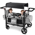 Sekey Wagon Stroller for 2 Kids, Luxury 4-in-1 Stroller Wagon - Premium Quality with Convertible Seats, Adjustable Push Handles, Removable Canopy, Snack Tray & Cooler, US Certified.