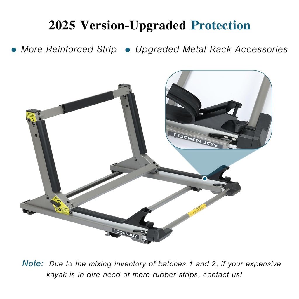 TOOENJOY Heavy-Duty Kayak Lift Assist Roof Rack, 100 LBS Capacity Kayak Canoe Rooftop Loader, Elevating Assist System for Easy Loading