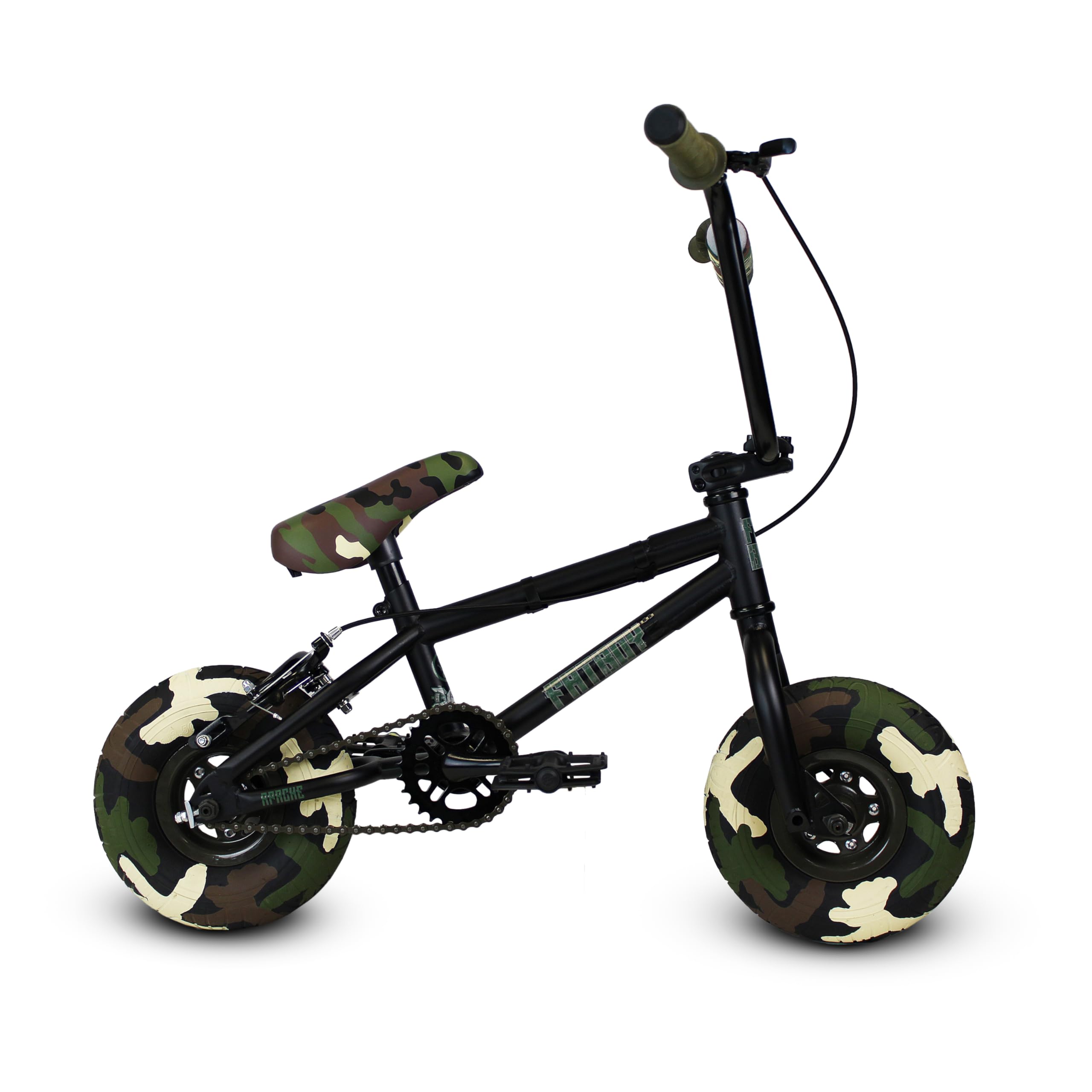 Fatboy Mini BMX in PRO Model with 3pc Crank - Assault/Stunt Model with 1 pcs Crank Mid Level - The Riot is Entry Level with 1-pc Crank (Assault/Stunt-Apache)