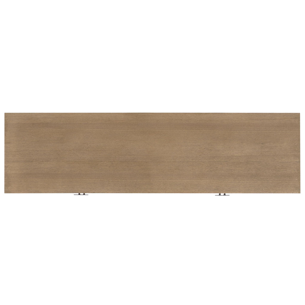 SAFAVIEH Couture Collection - Sherriandra Natural & Black Metal Console Table with 2 Drawers, Modern Accent (SFV3010A)