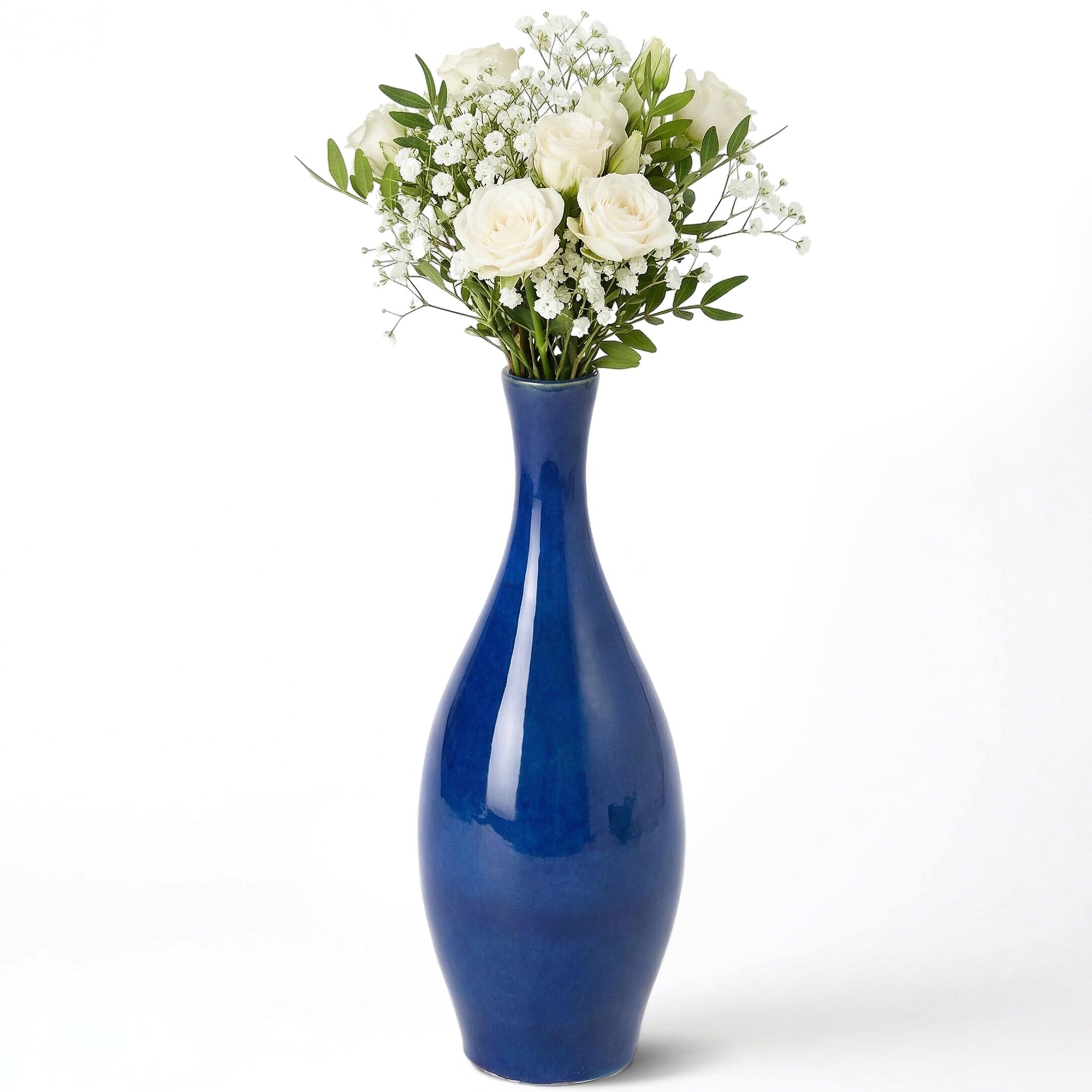 Emissary - Bottle Vase, Blue 8.5x23 H