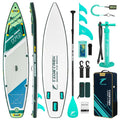 TIDETREK 11'6" Inflatable Stand Up Paddle Boards, Premium SUP Accessories, Non-Slip Comfort Deck for Youth & Adults (Coastal Sage)