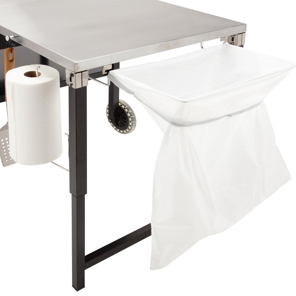 Cuisinart Prep ‘n Cook Outdoor Table and Grill Stand, Stainless Steel Folding Table with Wheels, 48” x 24” Prep Station for Home BBQ, Tailgates, Cookouts