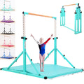 Marfual 5 Ft Fold Gymnastic Bar with Mat Kip Bar with Mat with Professional 4 Ft Width for Kids and Girl and Teenage Home and Club Use
