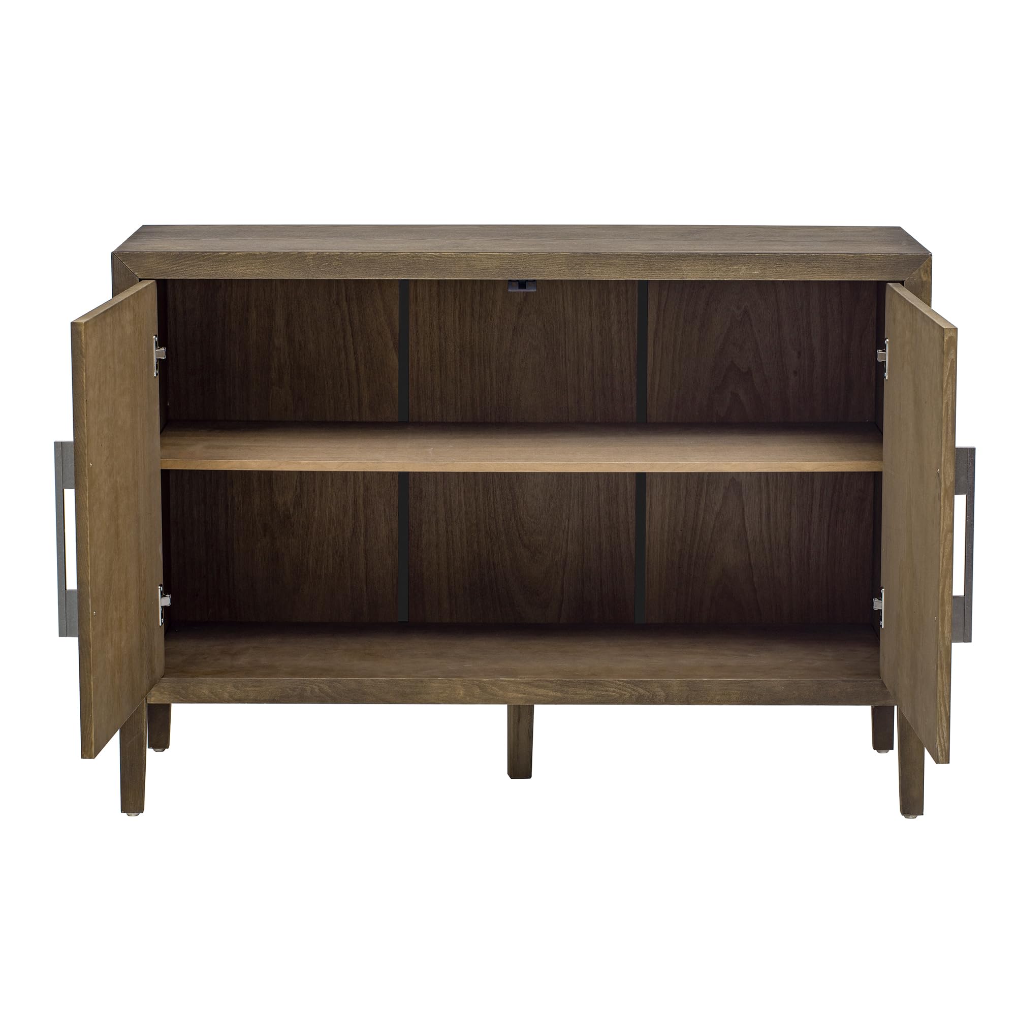 Merax Modern Rustic Wood Buffet Sideboard with Storage Shelf, 2 Doors Coffee Bar Cabinet TV Stand for Bedroom Living Room Dinning Room Kitchen Espresso