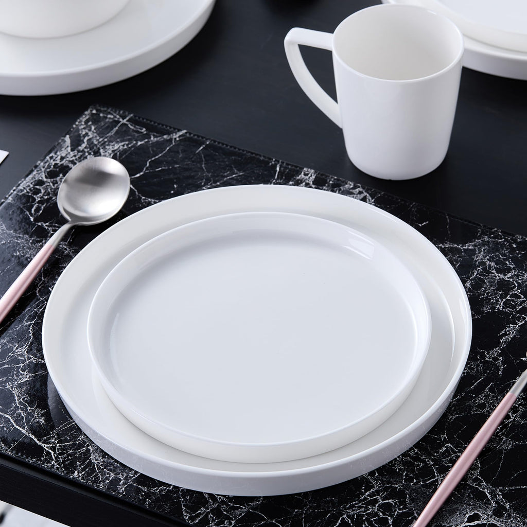 Stone Lain Madeline Formal Bone China Dinnerware Set 32 Piece Service for 8, White
