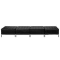 Flash Furniture HERCULES Imagination Series Black LeatherSoft Four Seat Bench