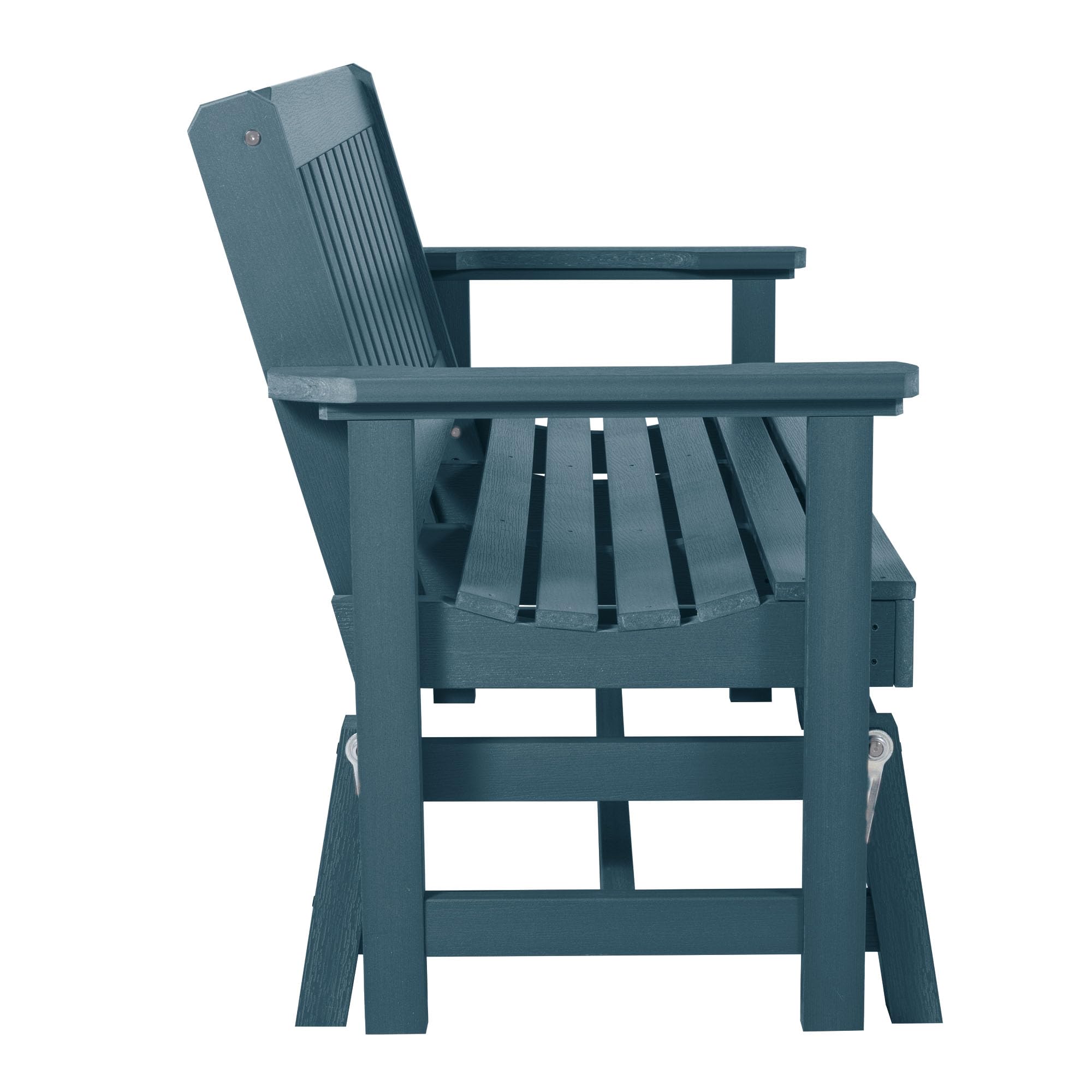 Highwood Lehigh Outdoor Glider Loveseat, 4ft, Nanatucket Blue