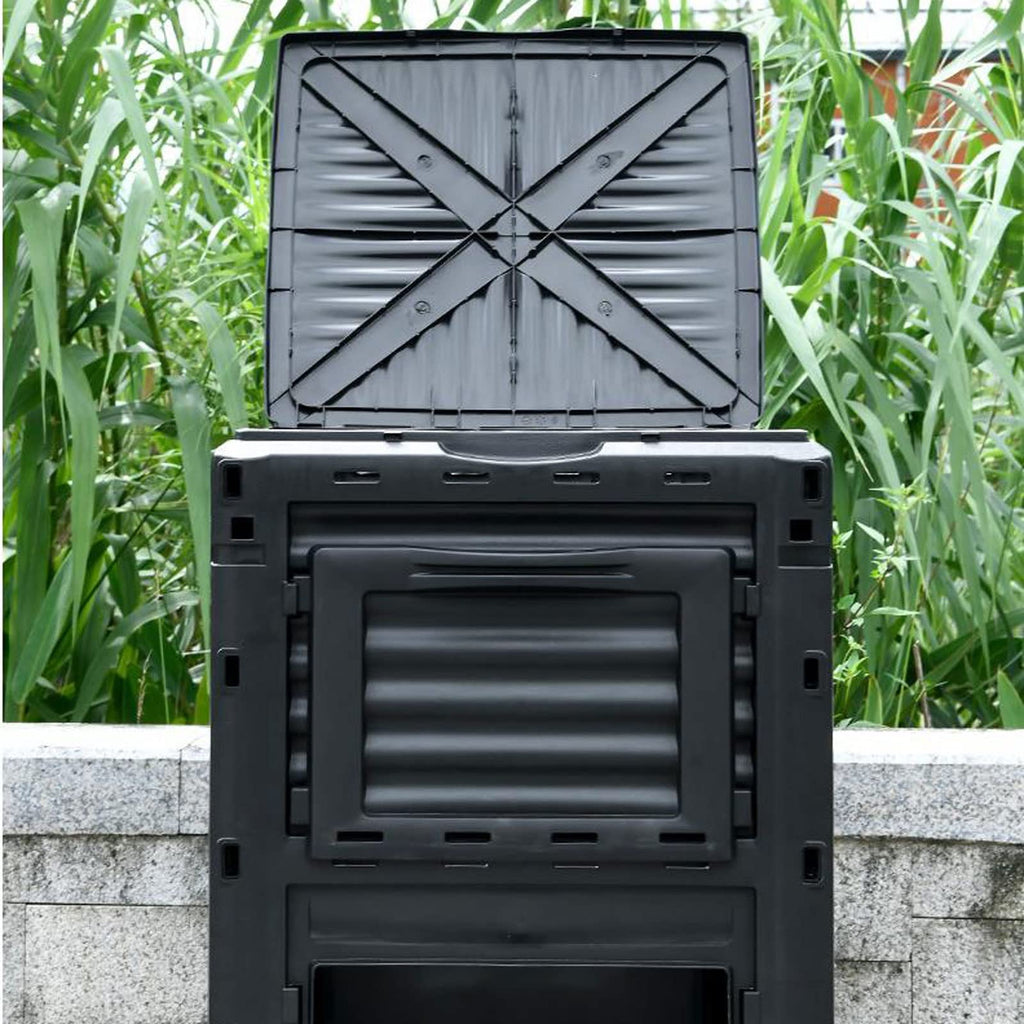 Kitchen Compost Bin, Garden Compost Bin from BPA Free Material -80 Gallon(300 L) Large Compost Bin Aerating Outdoor Compost Box Easy Assembling, Lightweight, Fast Creation of Fertile Soil ,Indoor Comp